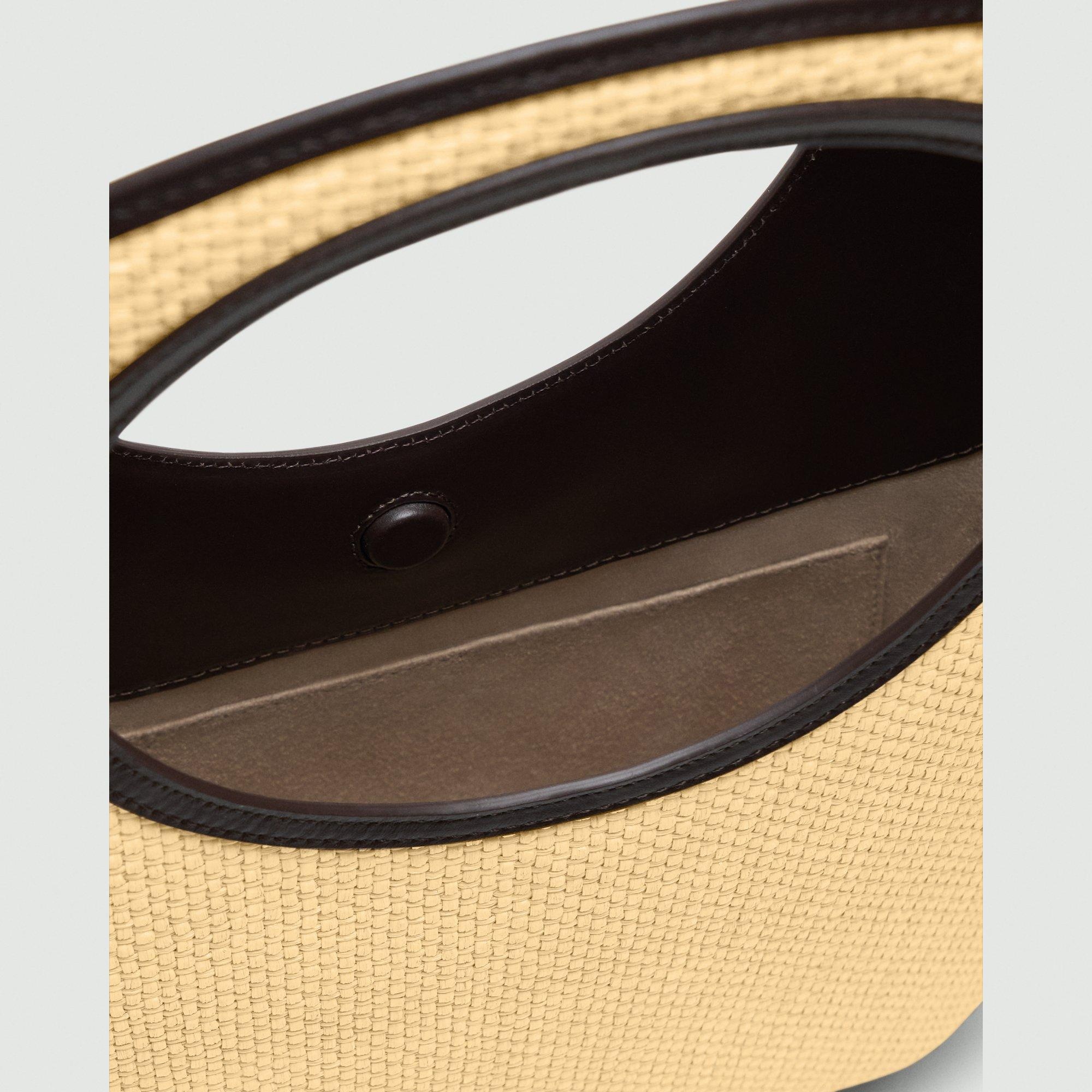 Circle Tote Bag in Raffia - 5
