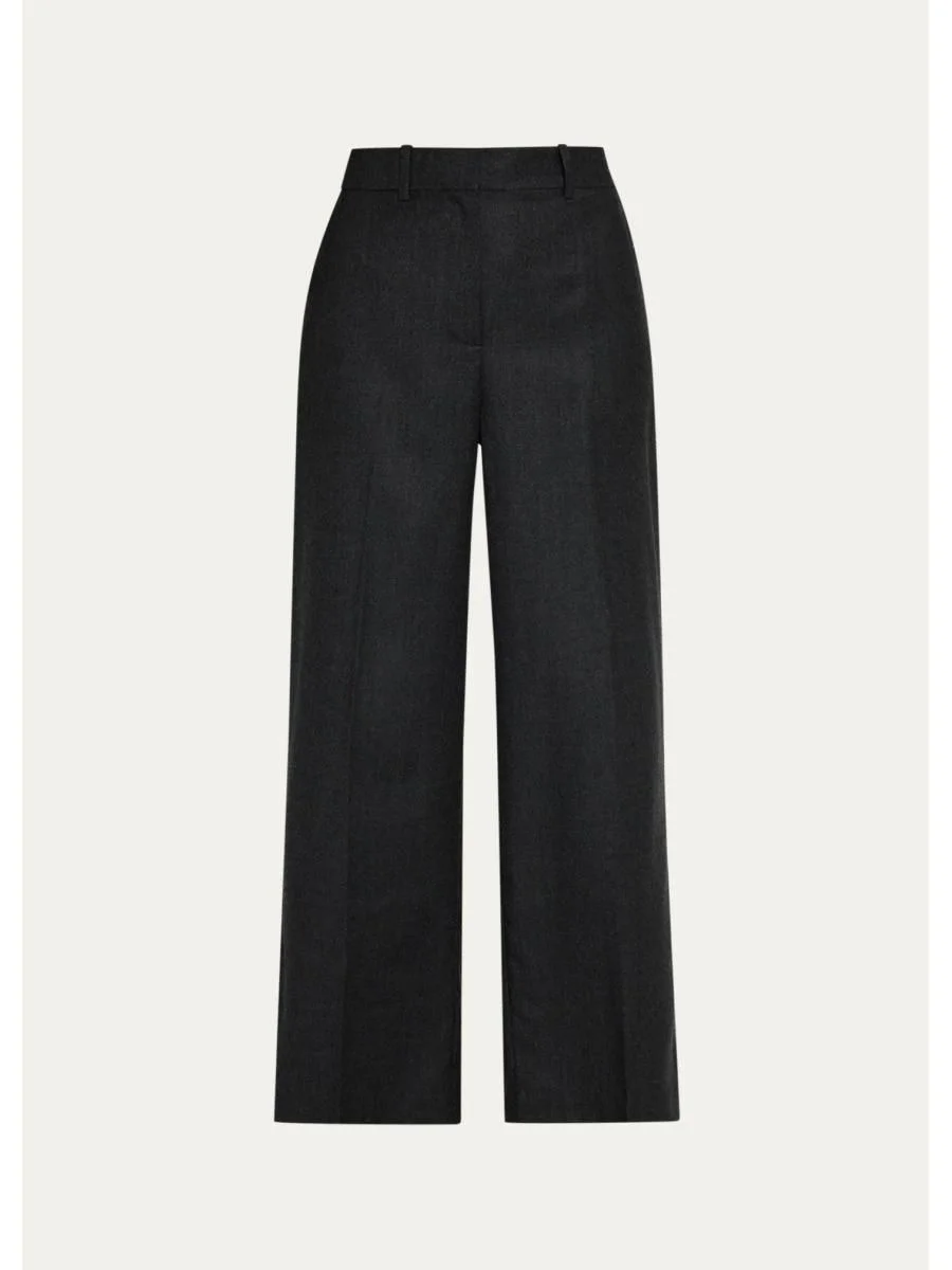 Pleated-Front Virgin Wool Pants - 1