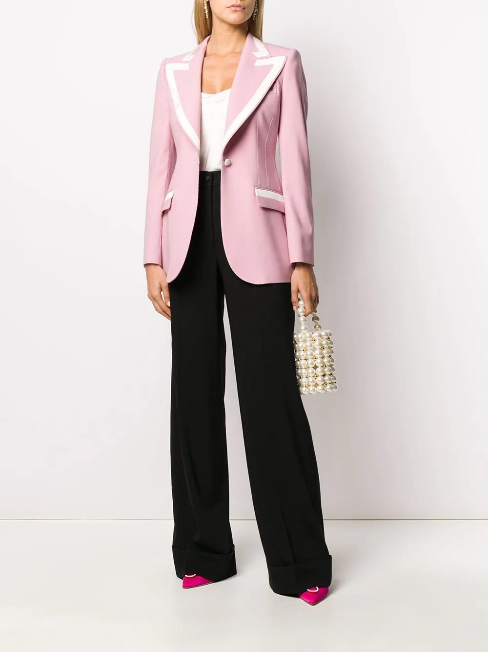 lined collar blazer - 2