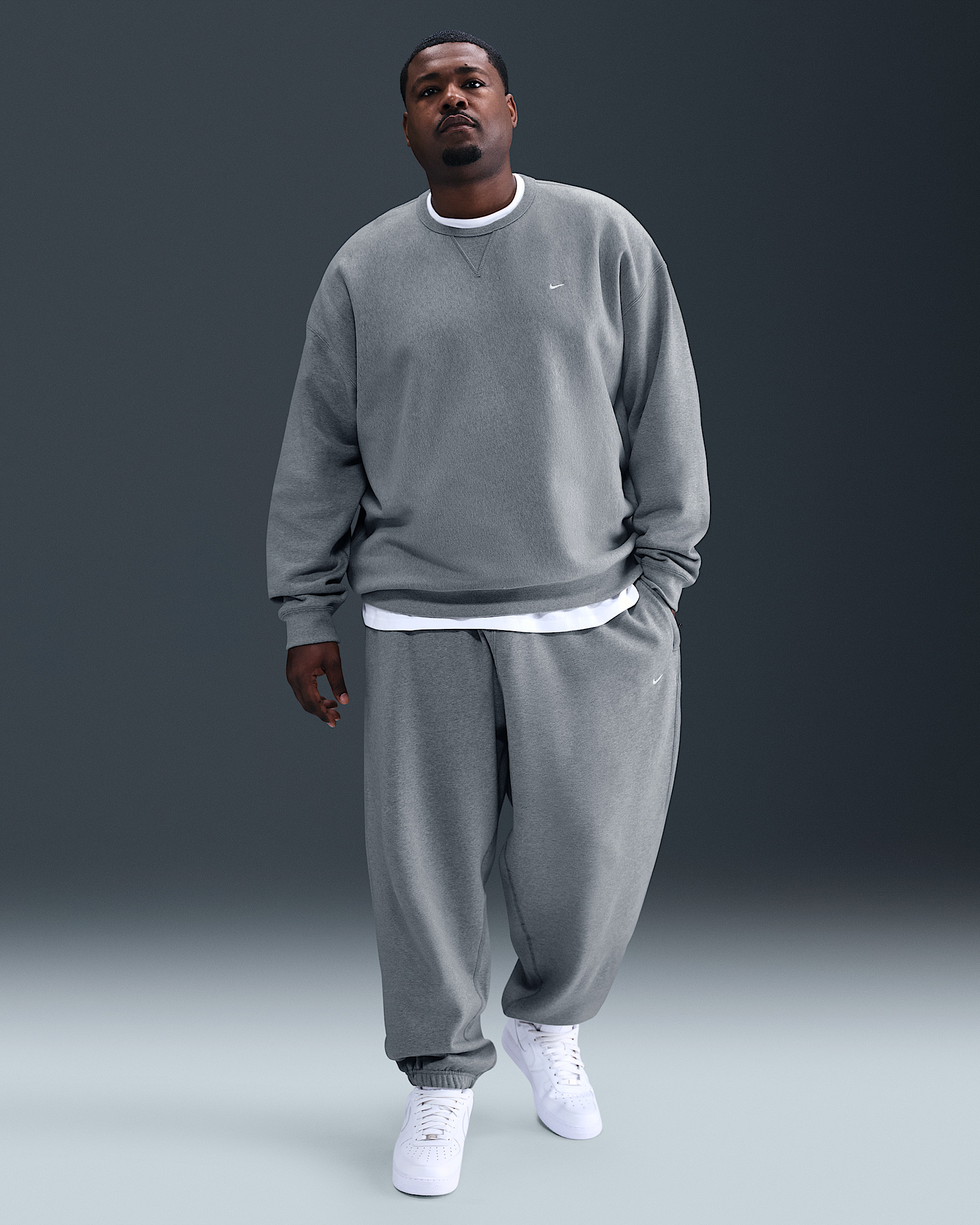 Nike Solo Swoosh Men's Fleece Crew - 9