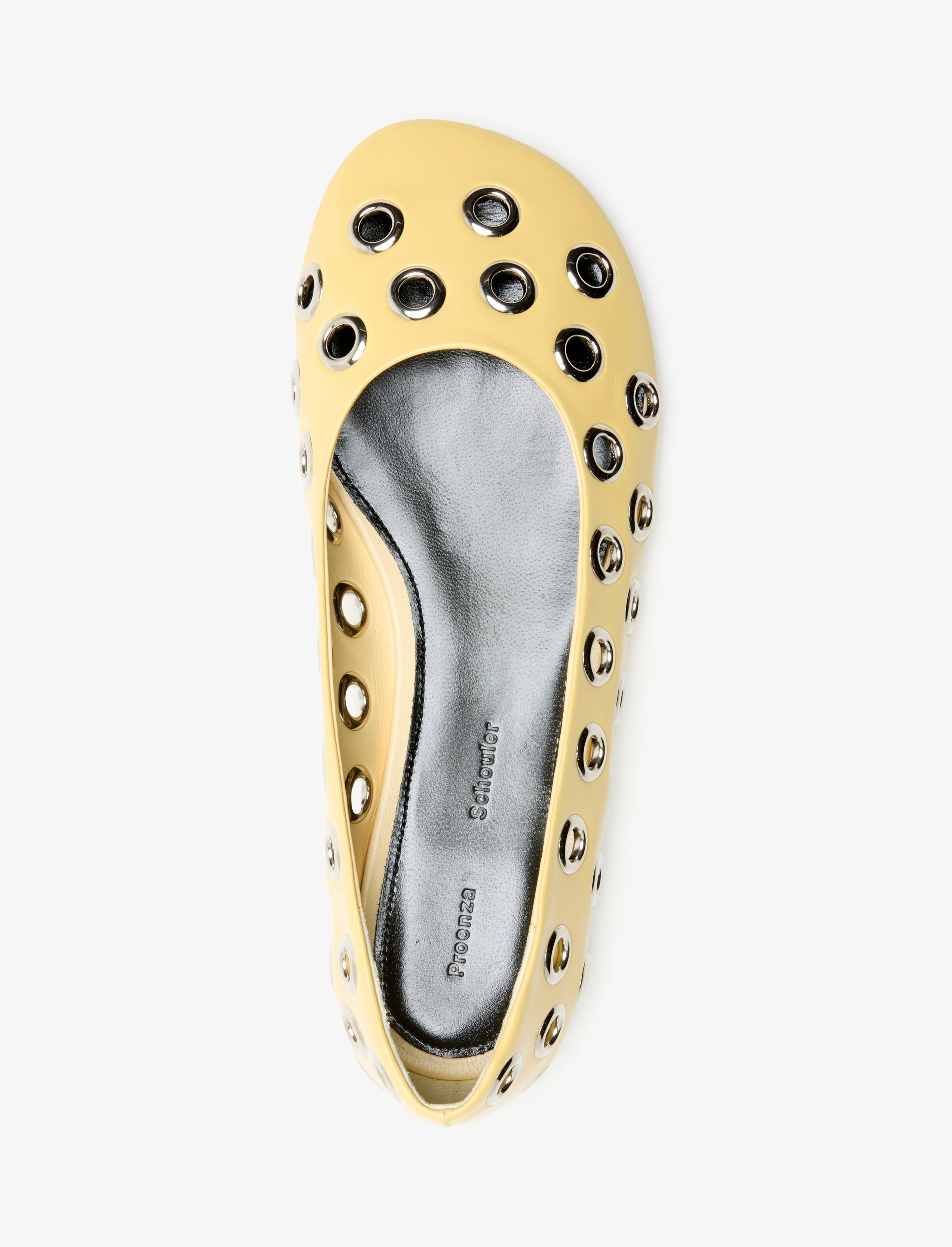 Glove Grommet Flats in Slick Nappa - 4
