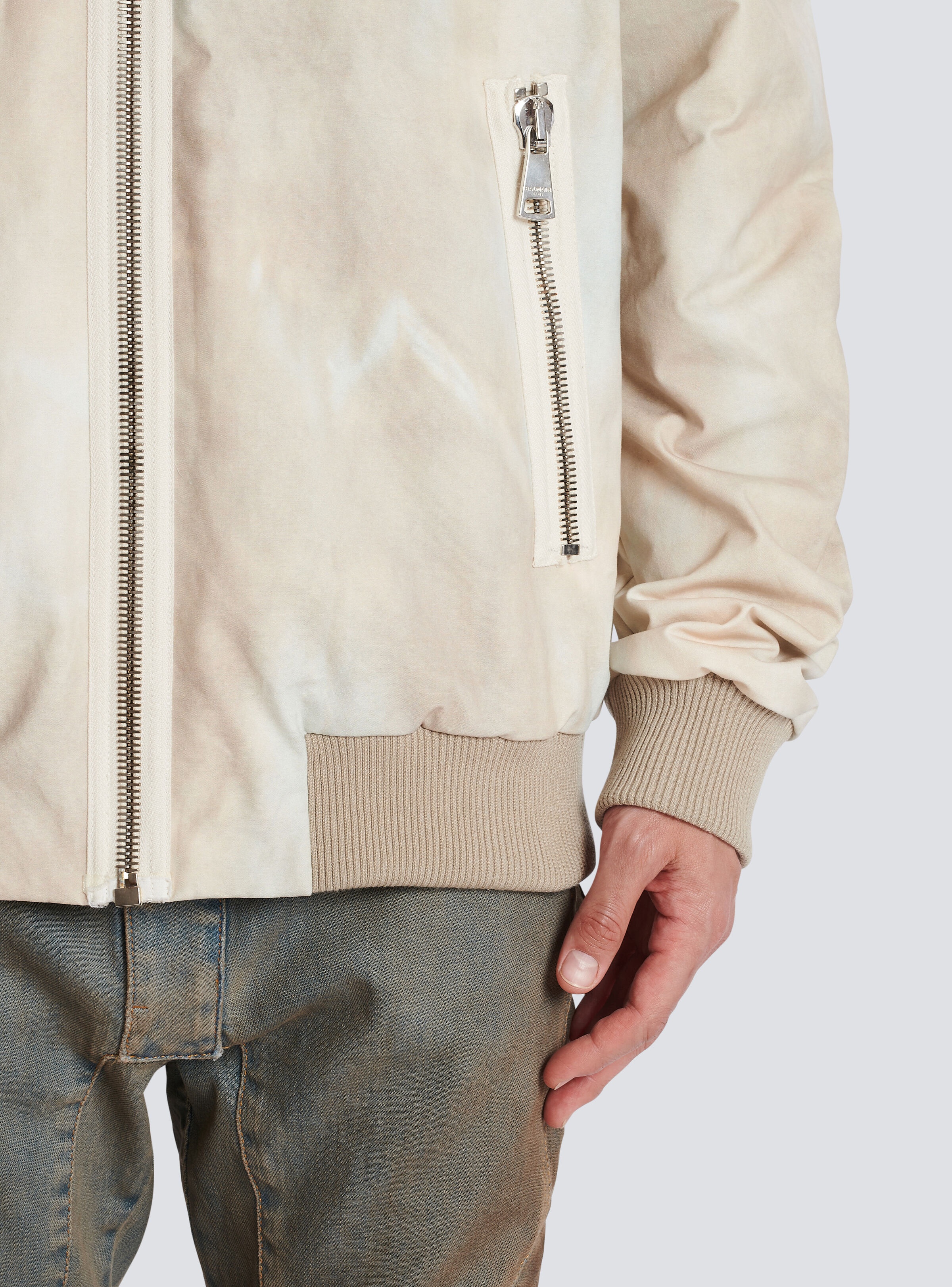 Desert print cotton bomber jacket - 7