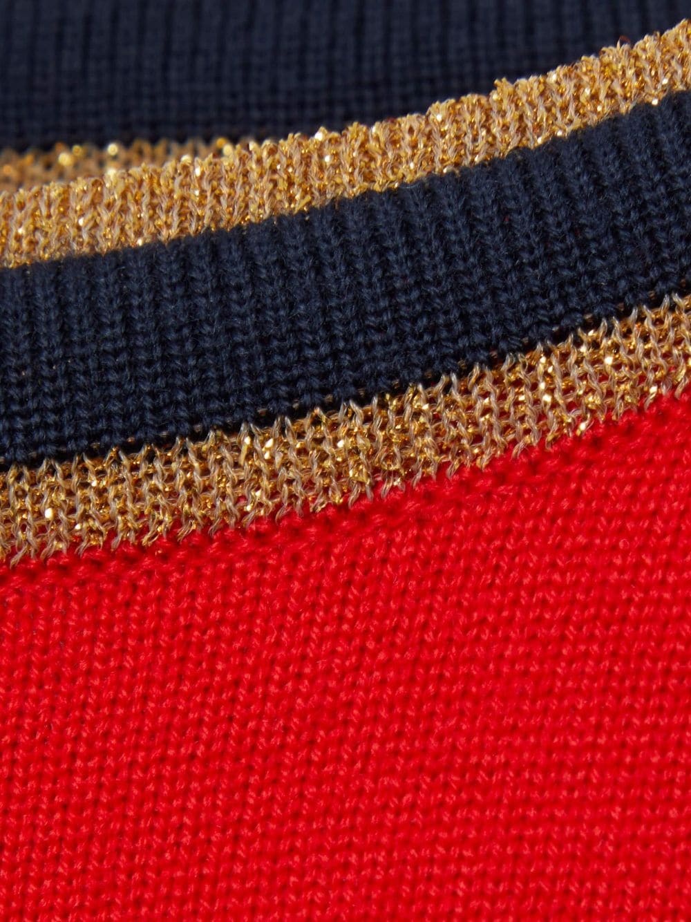 striped-trim wool jumper - 3