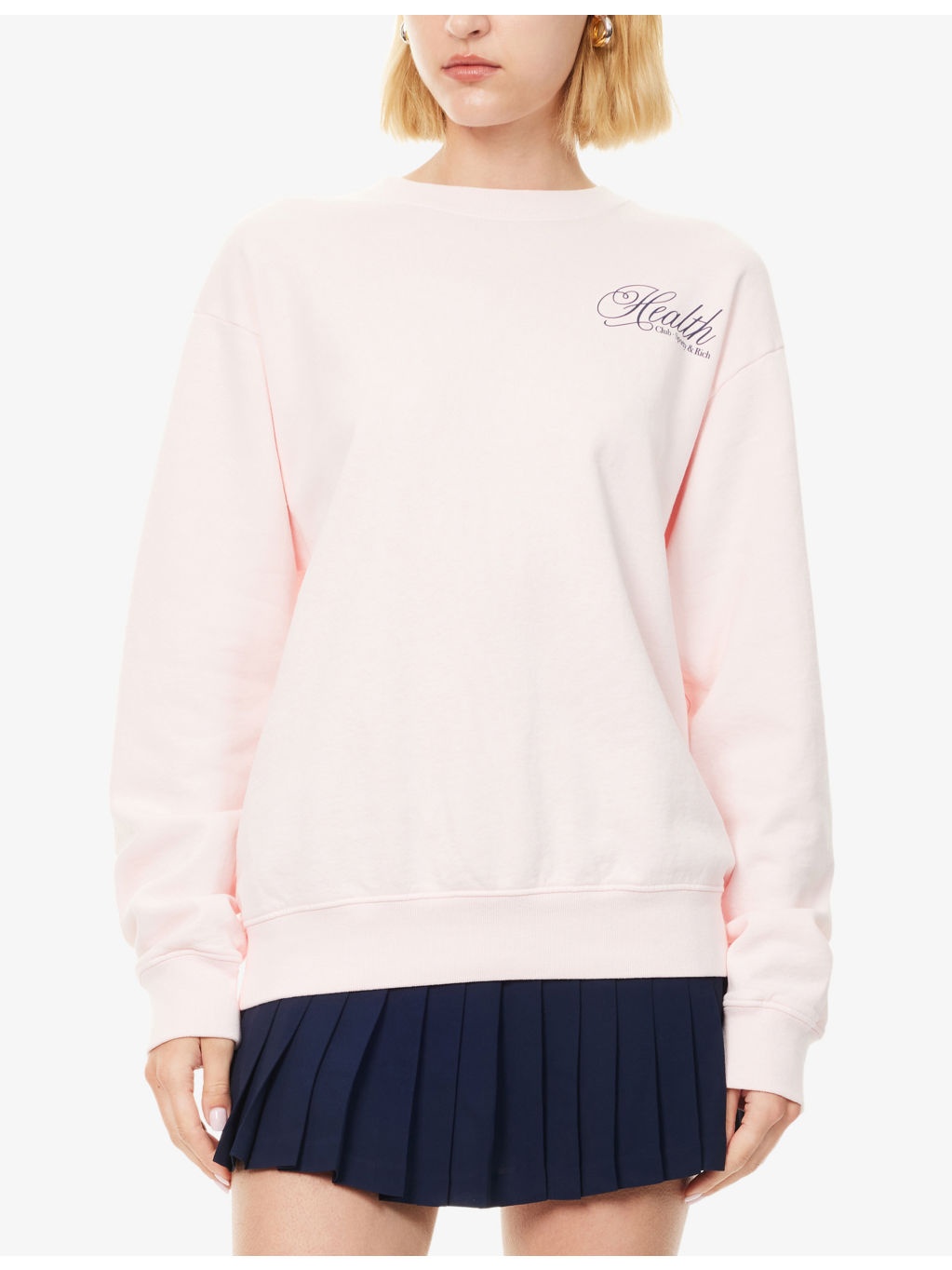 Health Script Crewneck Cotton-Jersey Sweatshirt - 3