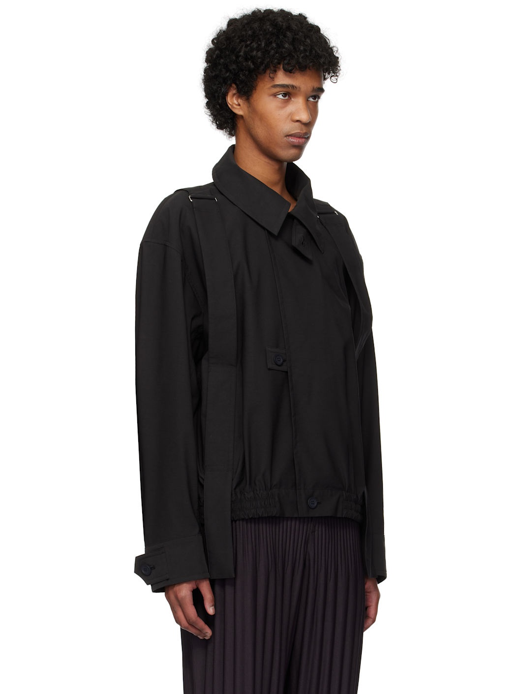 Black Parachute Blouson Jacket - 2