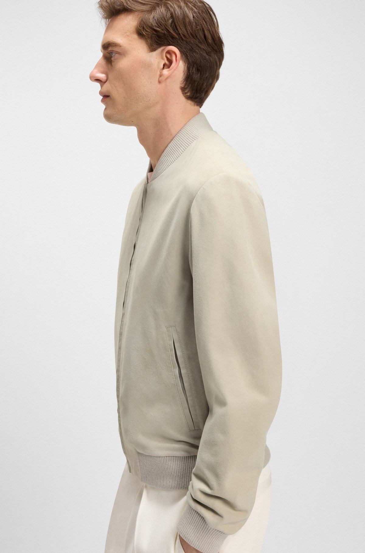 BECKHAM X BOSS BOMBER JACKET IN SUEDE - 6