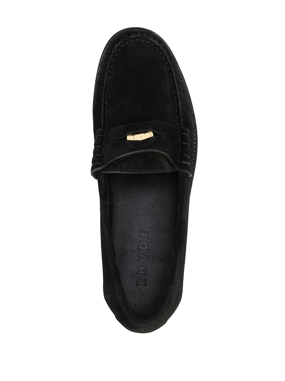 suede penny loafers - 4