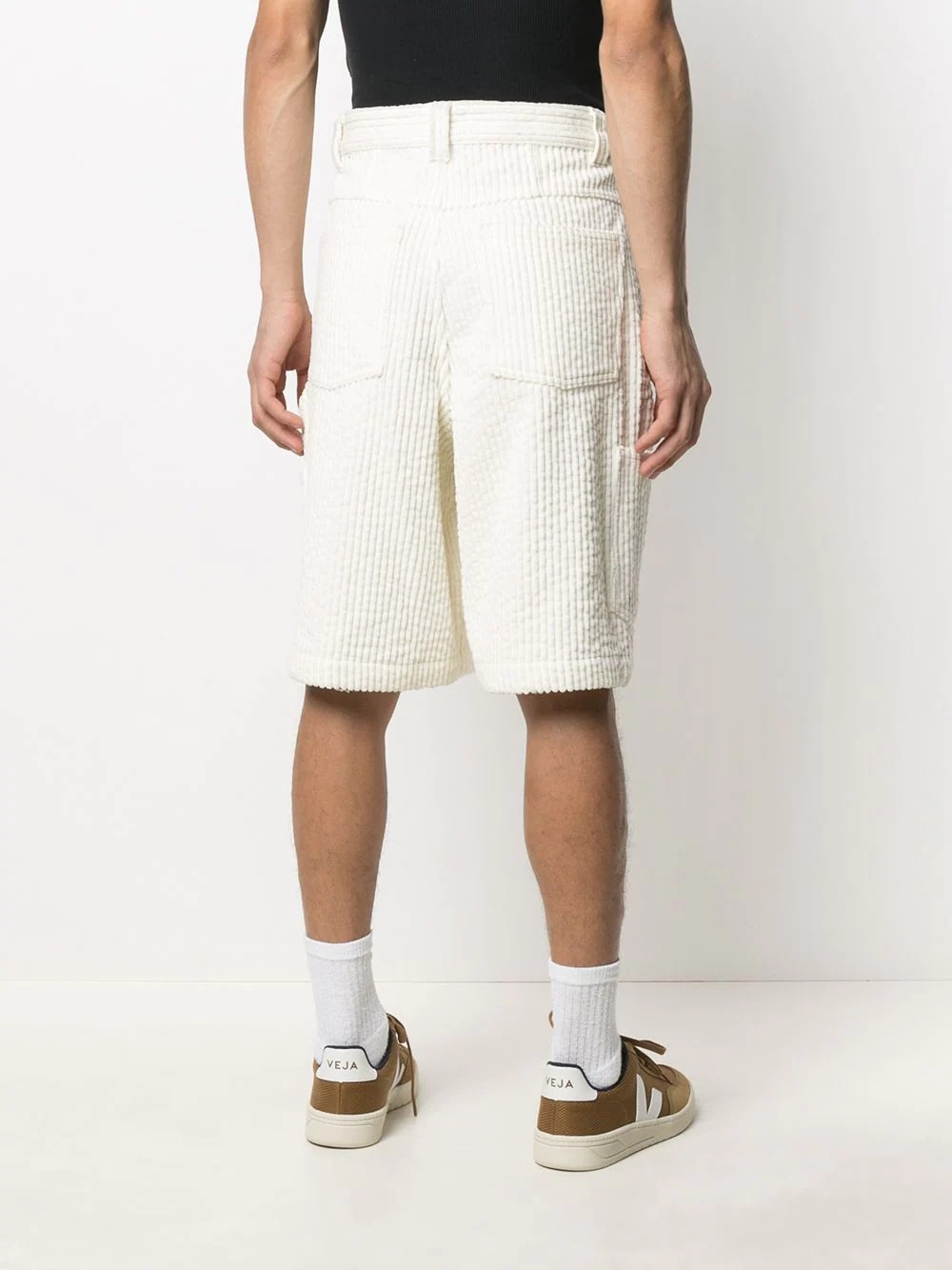 multi-pocket corduroy shorts - 4