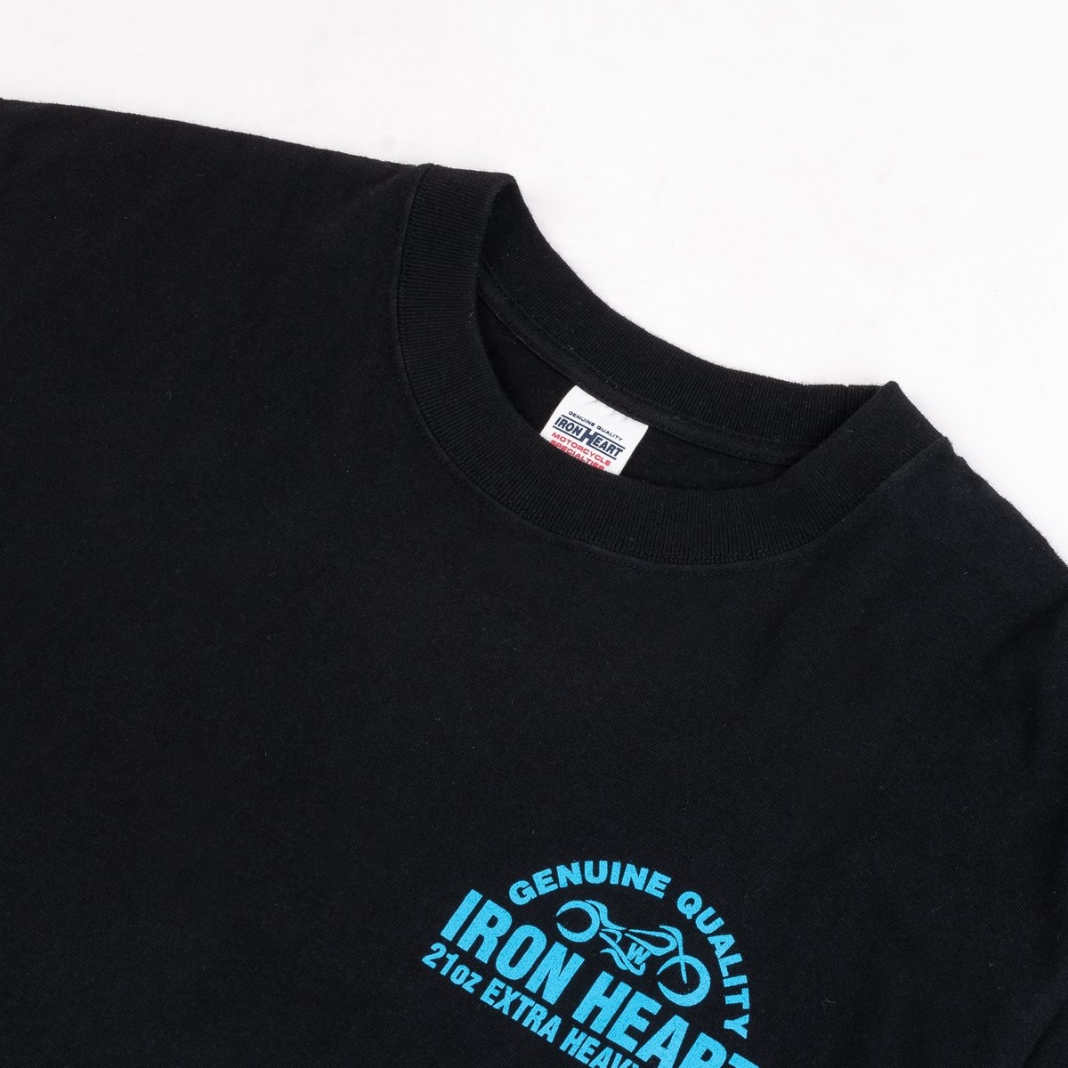IHTL-2302-BLK 7.5oz Printed Loopwheel Crew Neck Long Sleeved T-Shirt - Black - 8