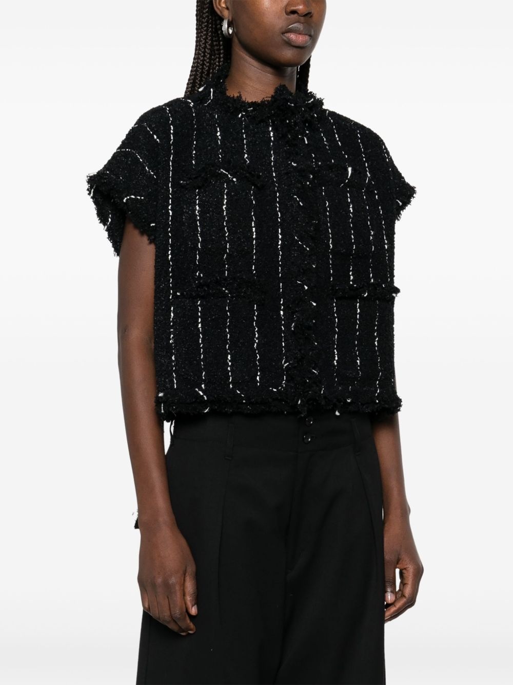 sacai - Sacai ツイードジレ sacai tweed gilet | farfetch | REVERSIBLE