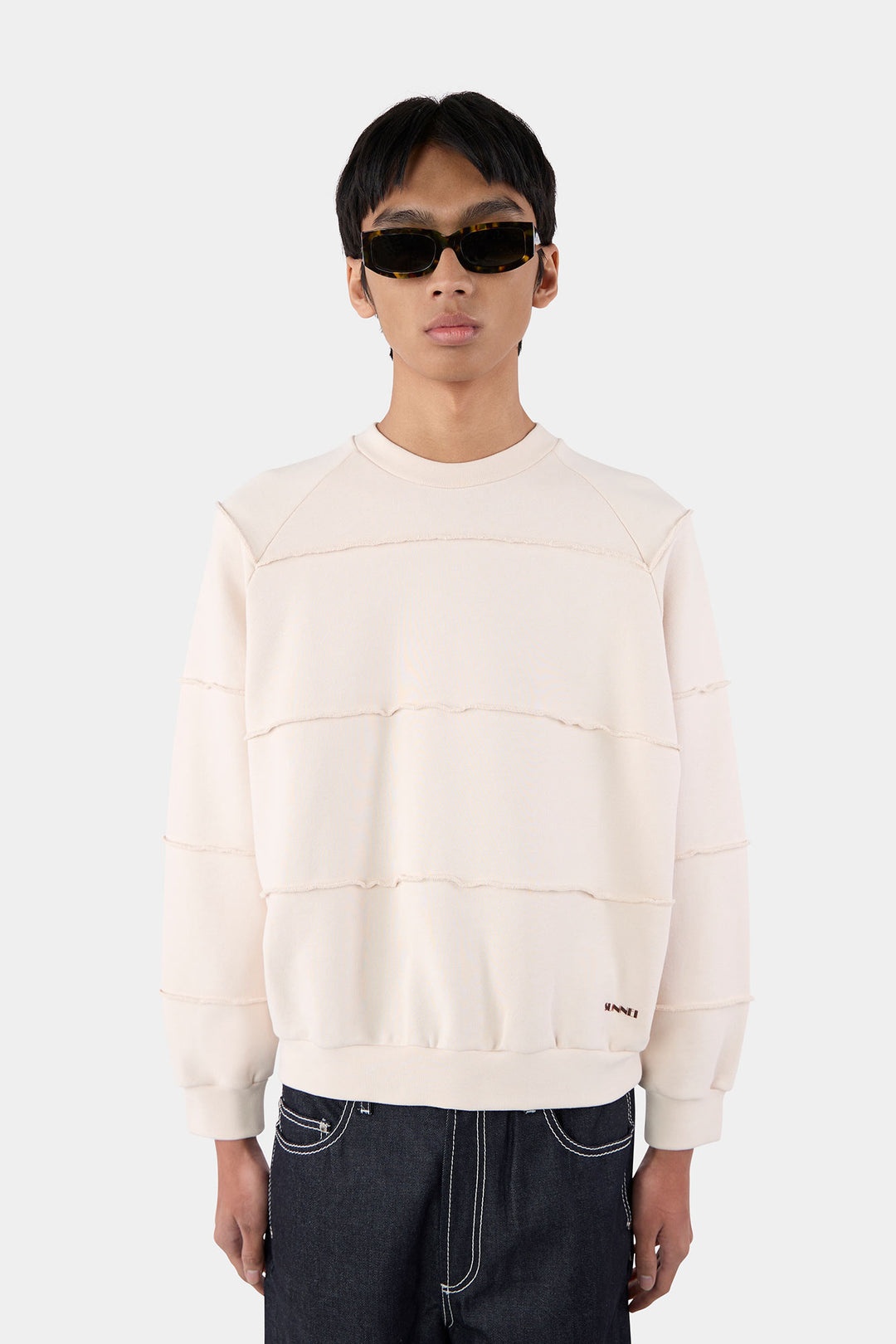 PANEL SWEATSHIRT / cream - 3