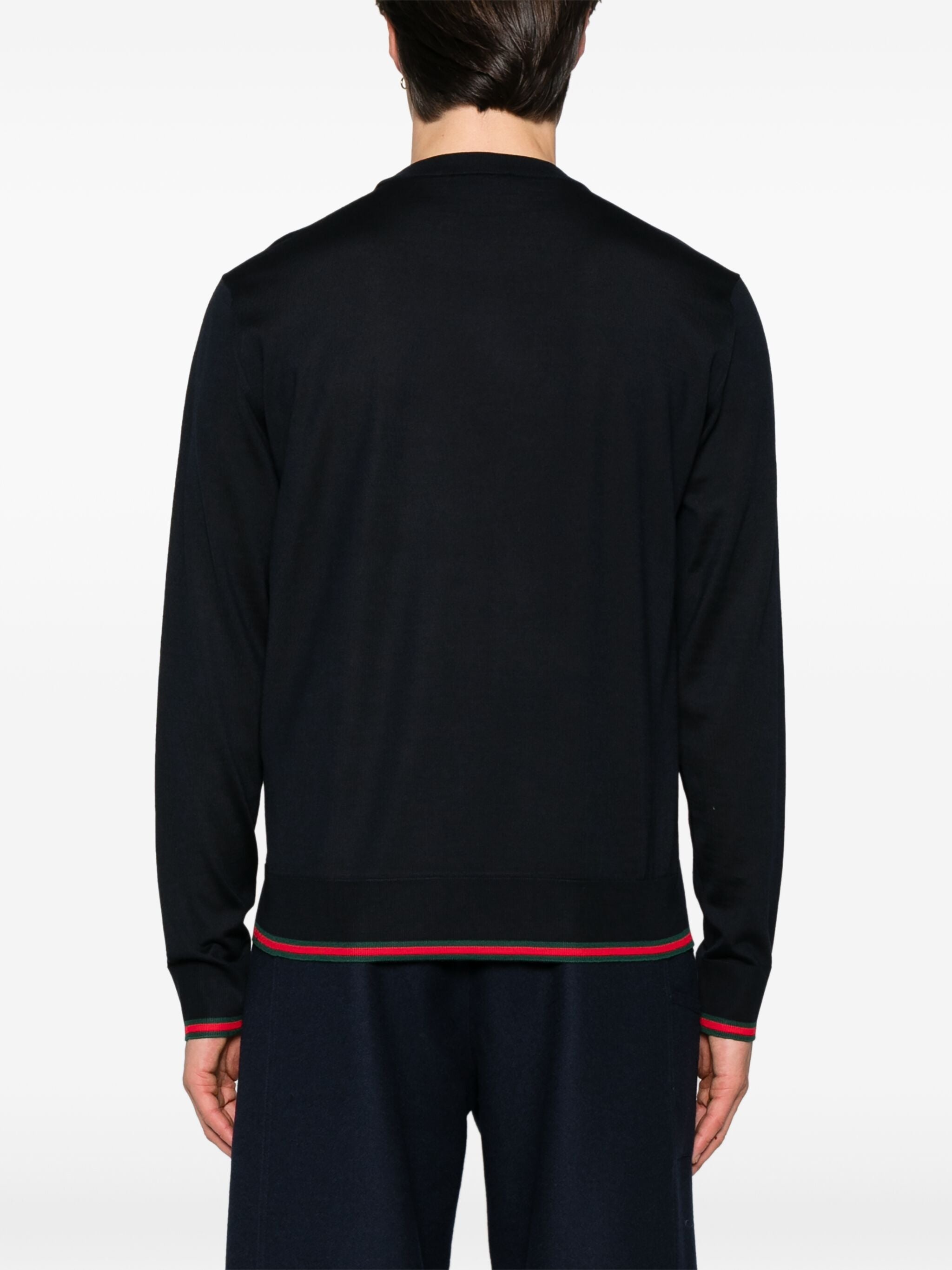 Web-trim Wool Sweater - 2