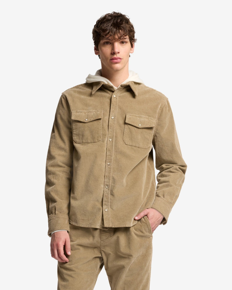 Corduroy Overshirt In Silver Mink 3