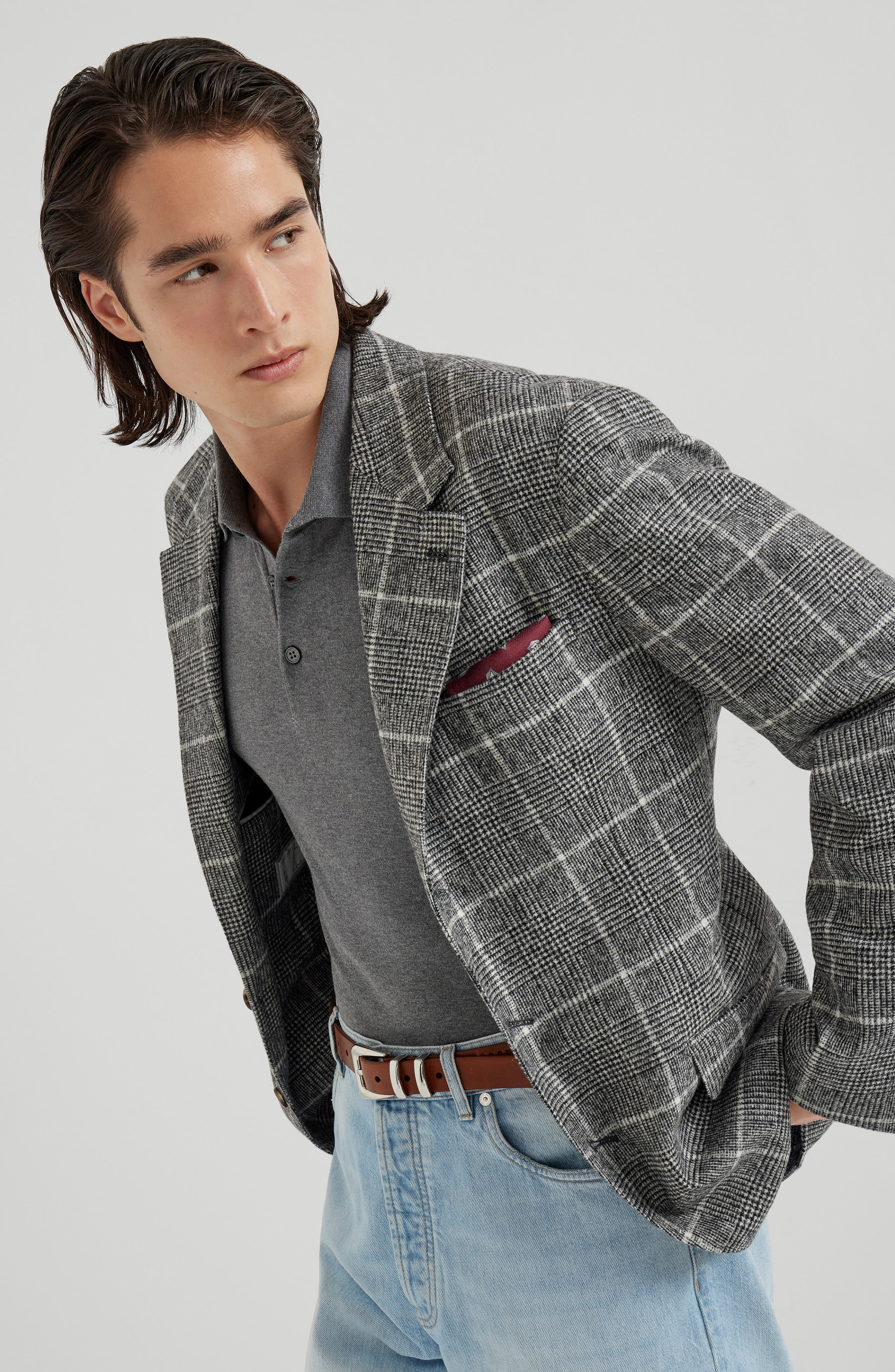 Brunello Cucinelli Polo-style sweater in Dark Grey at Nordstrom - 5