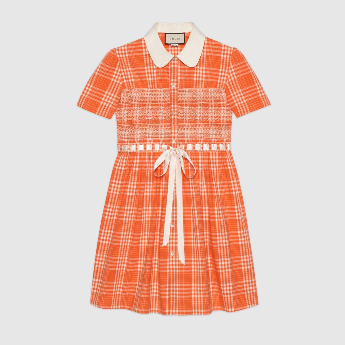 Tartan cotton long smock shirt - 1