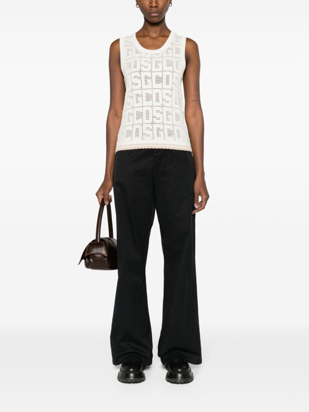 high-waist wide-leg trousers - 2