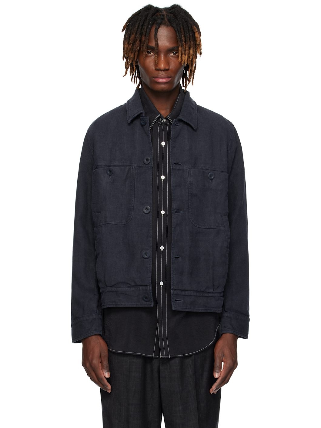 Navy Johnsen Jacket - 1