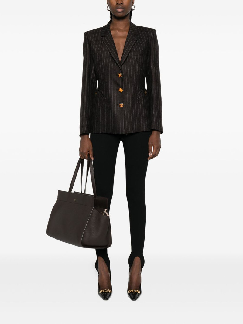 BLAZÉ MILANO Lady Maud pinstripe button-detail blazer outlook