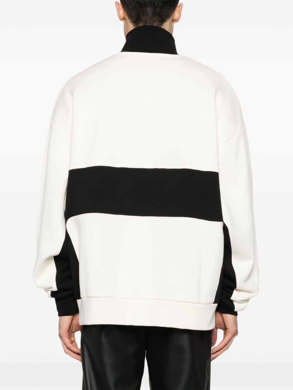 logo-appliquÃ© half-zipped sweatshirt - 4