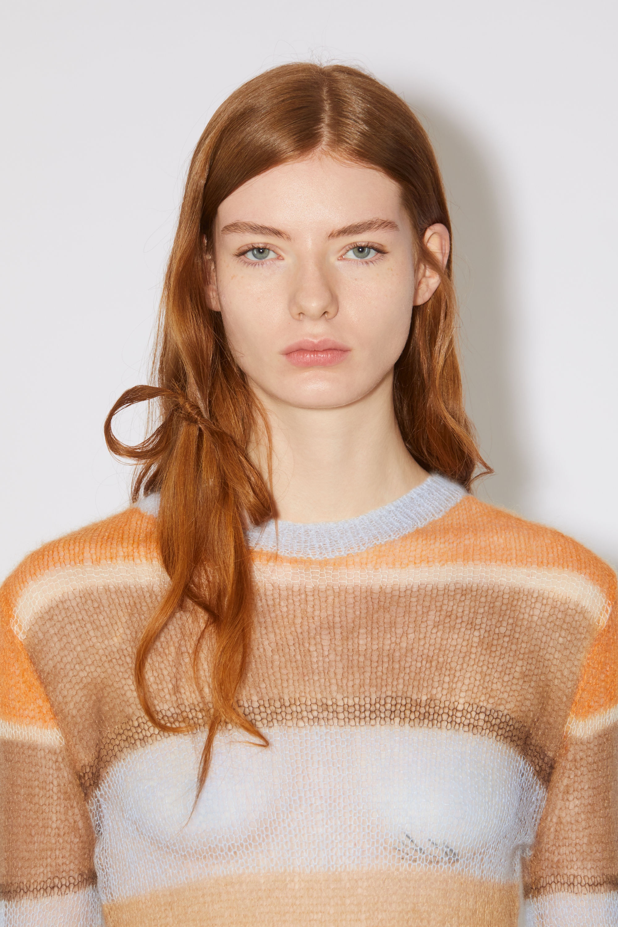 Mohair stripe jumper - Brown/multi - 5