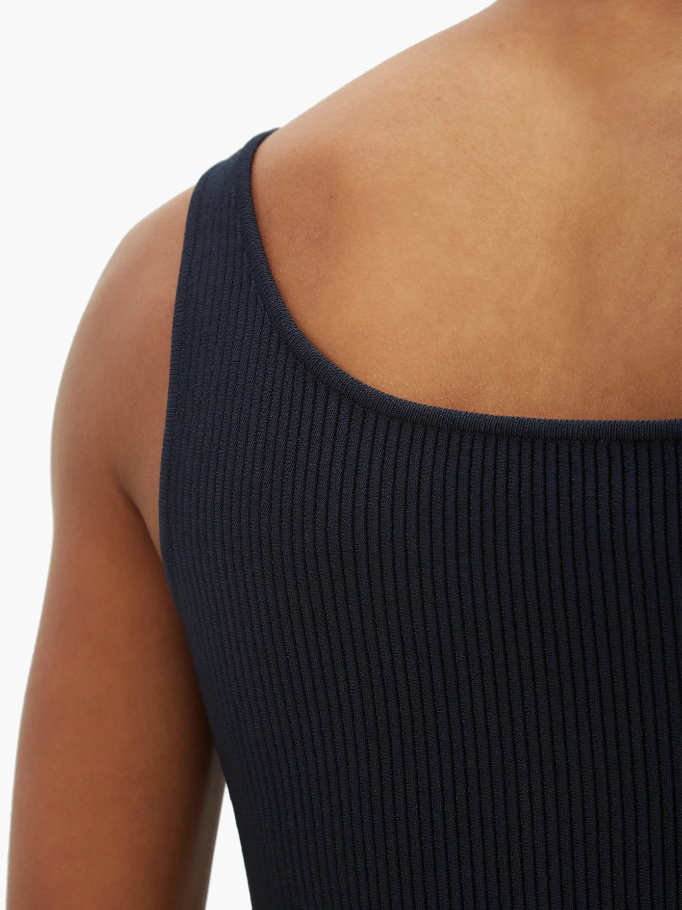 Round-neck ribbed tank top - 3