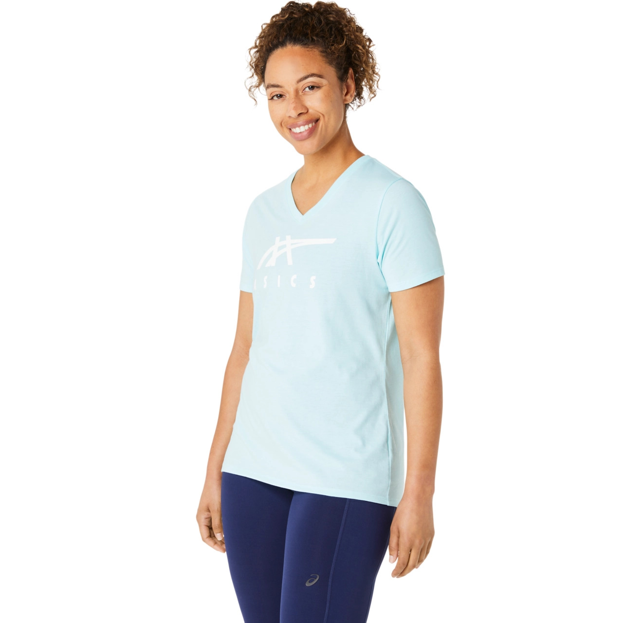 WOMEN'S ASICS STRIPES V-NECK - 3