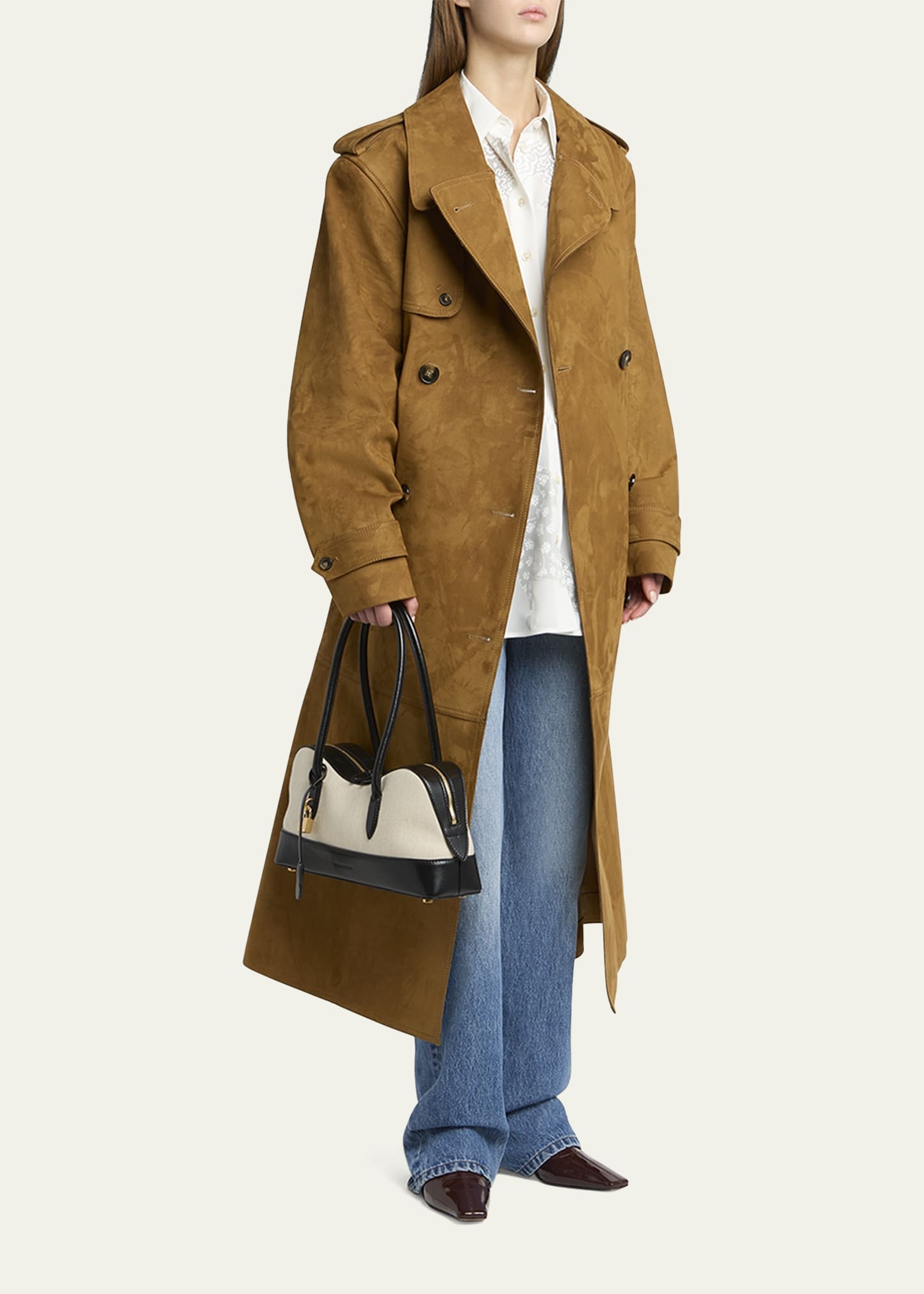 Stella Ryder Medium Cotton Canvas and Alter Mat Shoulder Bag - 6