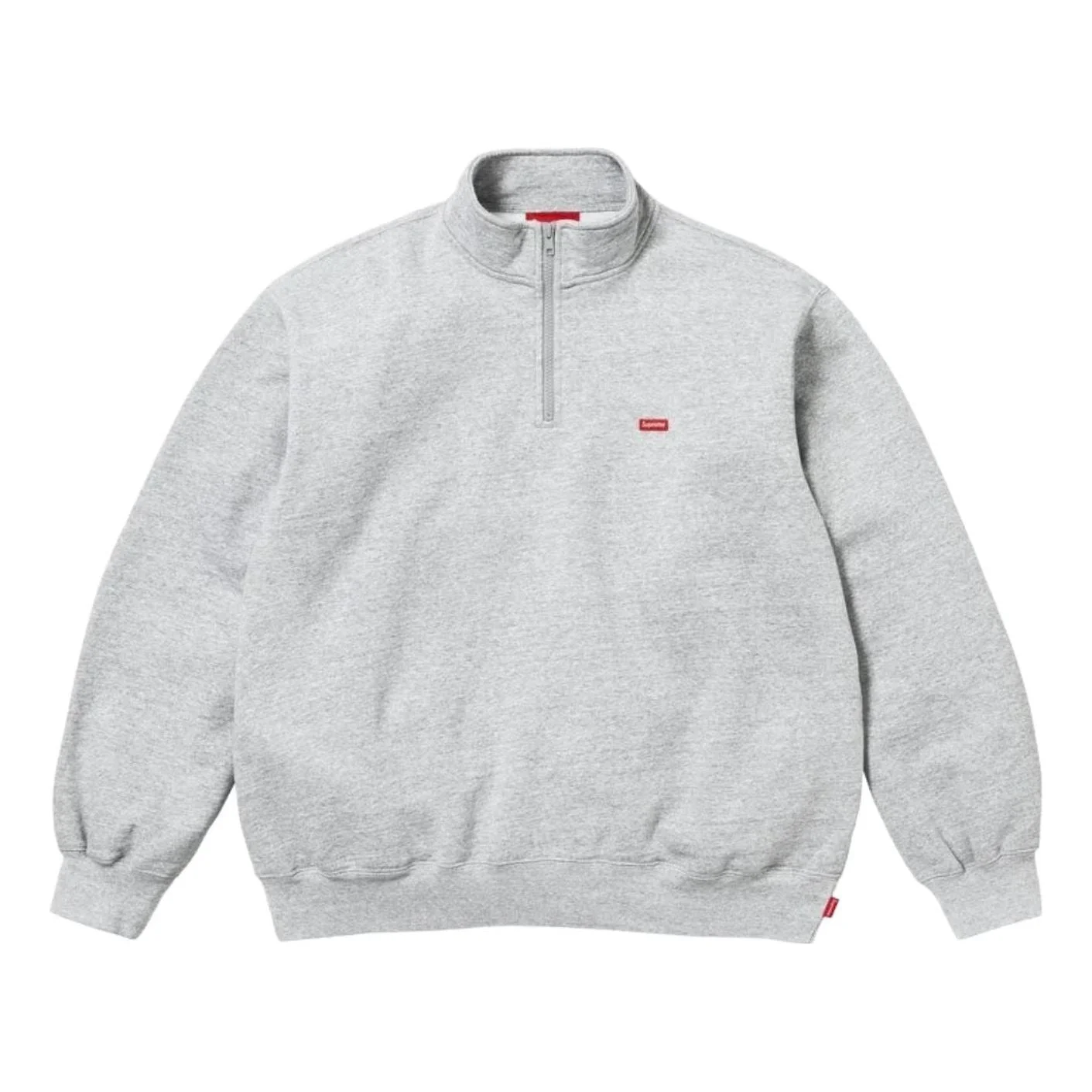 Supreme SS26 Small Box Half Zip Pullover 'Heather Grey' SUP-SS26-200-GRY - 1