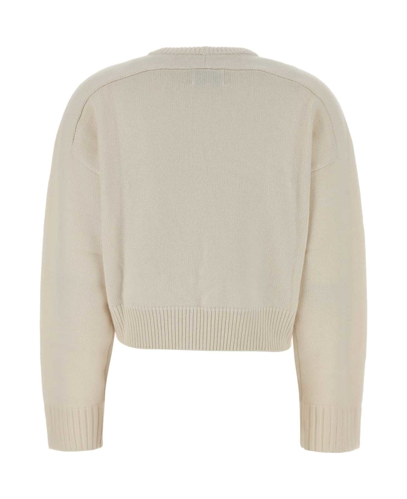 Ivory Wool Blend Bruzzi Sweater - 2