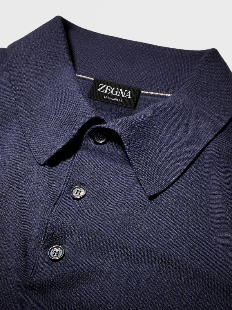 NAVY BLUE 12MILMIL12 WOOL POLO SHIRT 4
