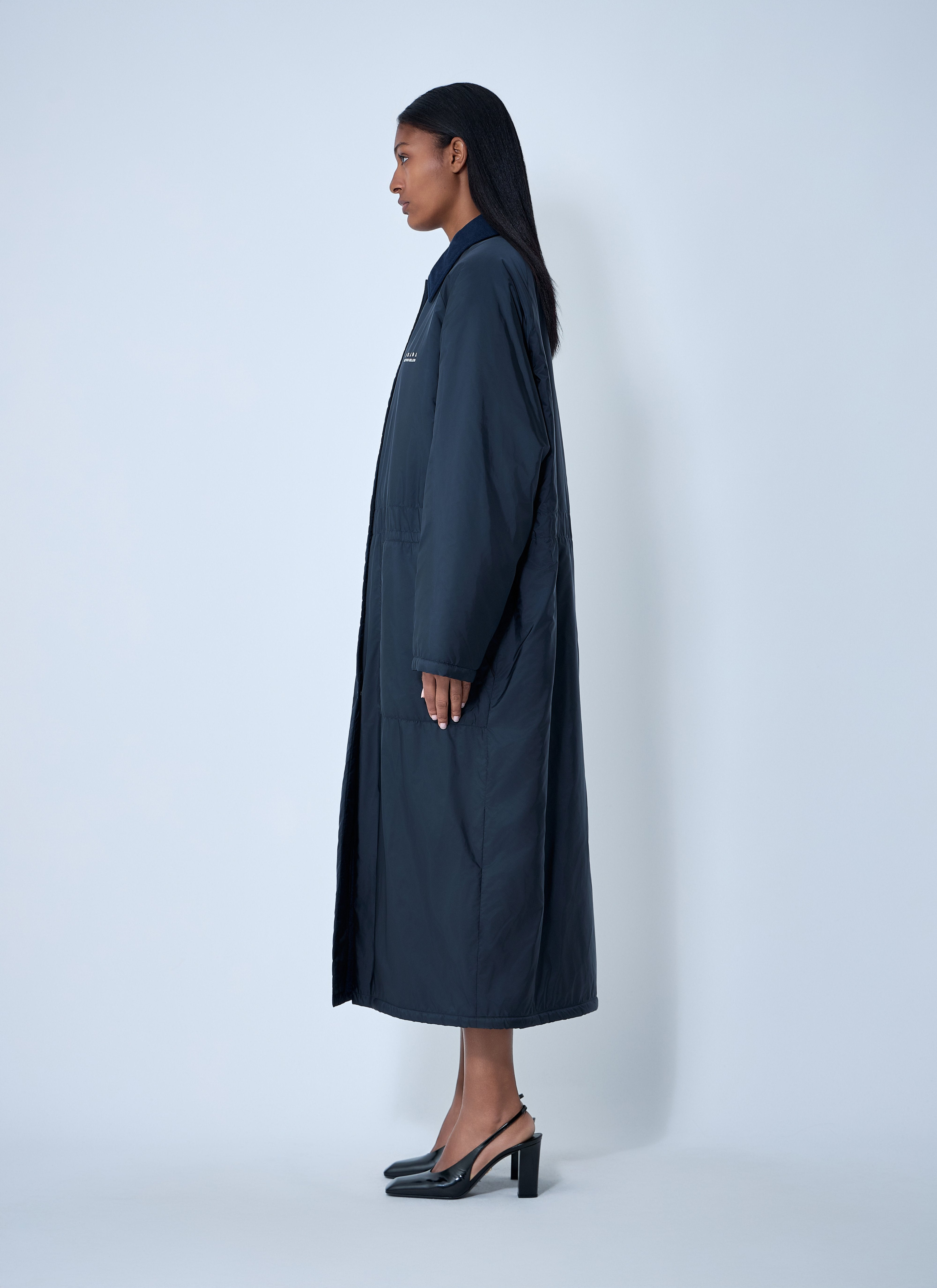 Prada Women Logo Print Long Coat - 3