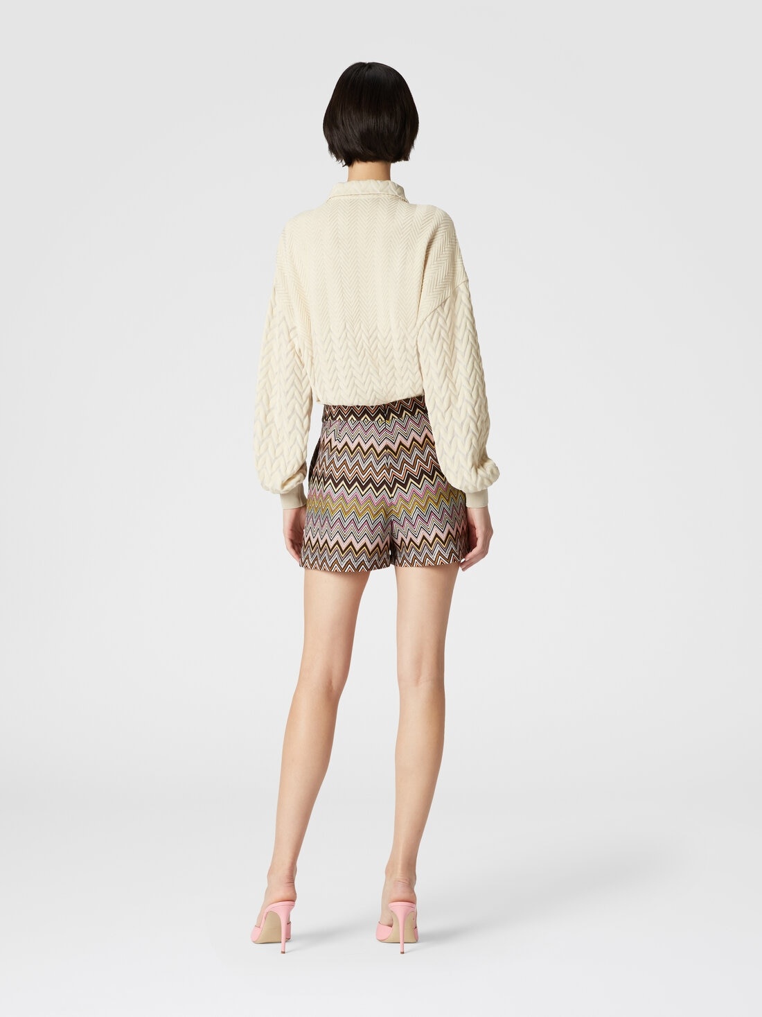 Zig zag viscose shorts - 3
