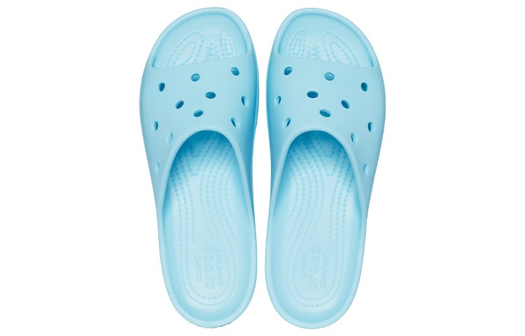 (WMNS) Crocs Classic Platform Slide 'Arctic' 208180-411 - 5