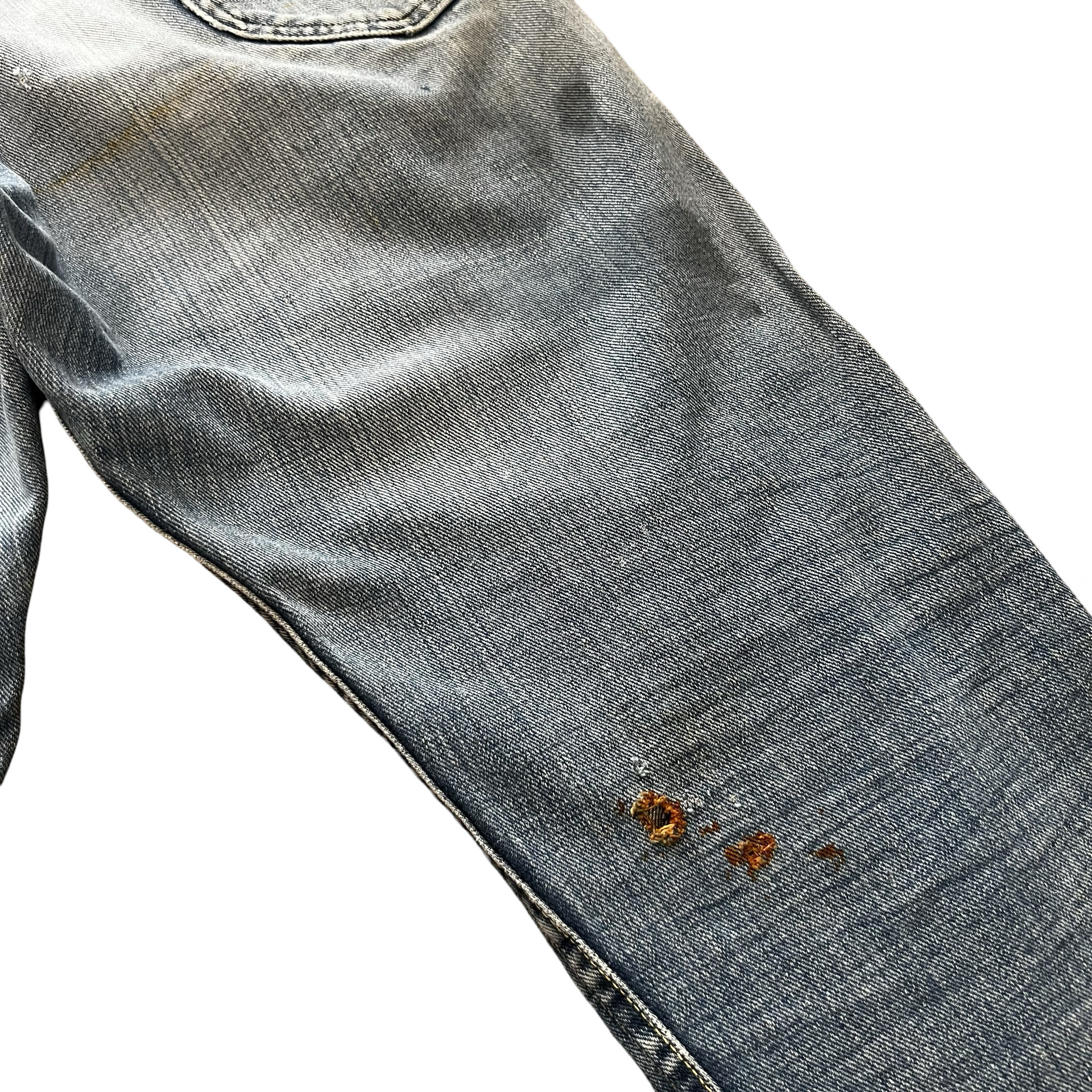 Final Blow - Vintage 1960s Lee Riders Sanforized Selvedge Mud Wash Repaired Denim SZ 33 - 10