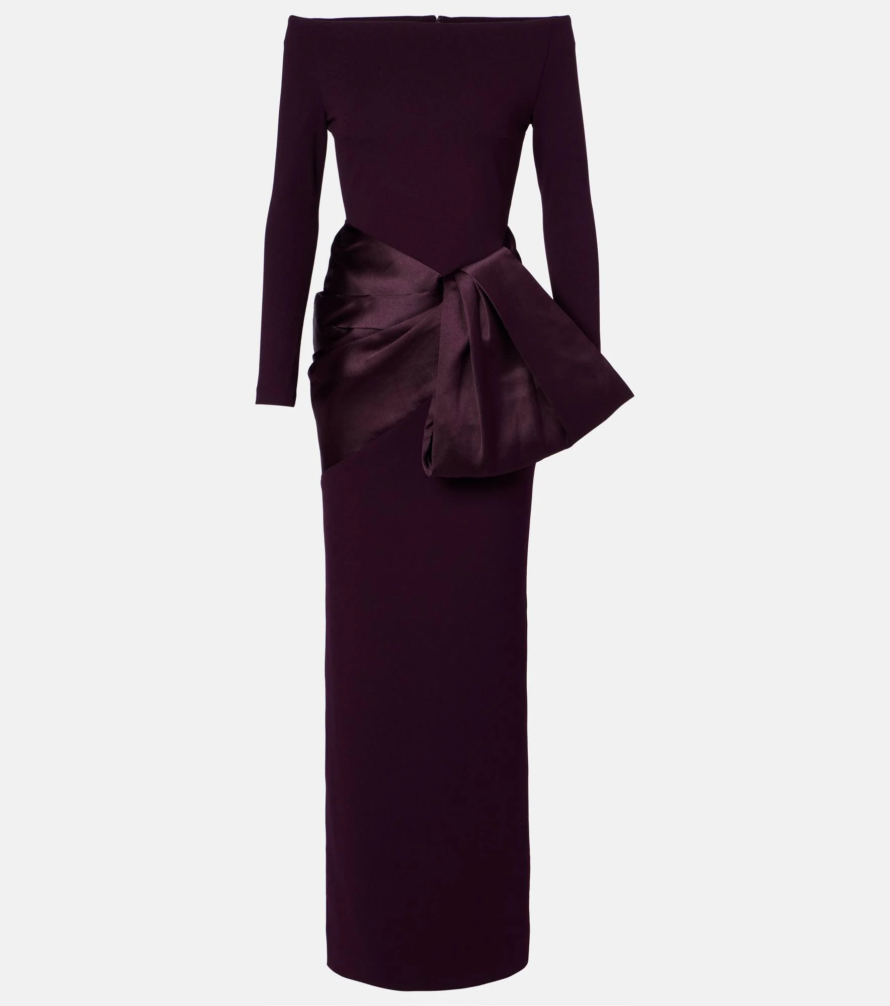 Kori bow-detail off-shoulder gown - 1