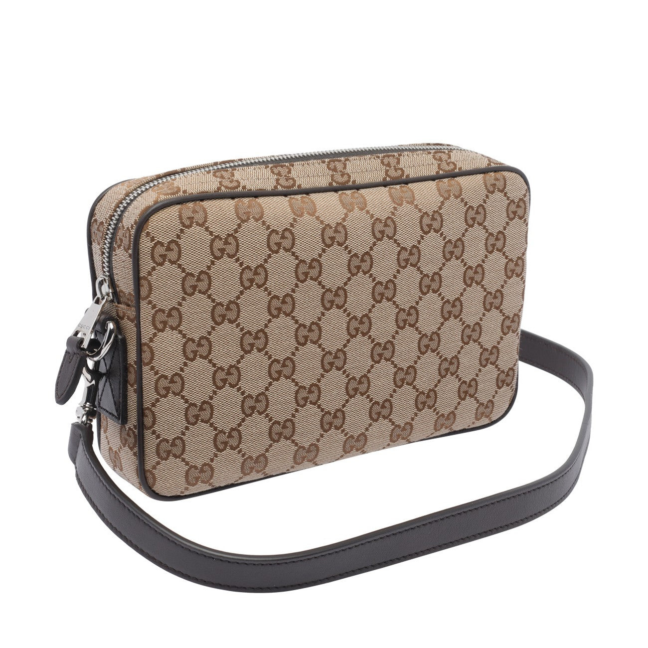 Gucci Men Small Gg Canvas Crossbody Bag - 2