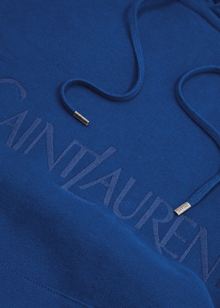 Logo-embroidered hooded cotton sweatshirt - 5