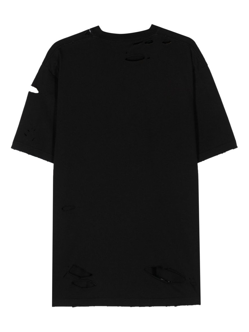 BALENCIAGA Destroyed 티셔츠 Black에 Boxy 적합 outlook