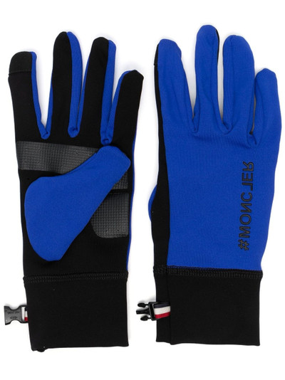 Moncler Grenoble logo-print panelled gloves outlook