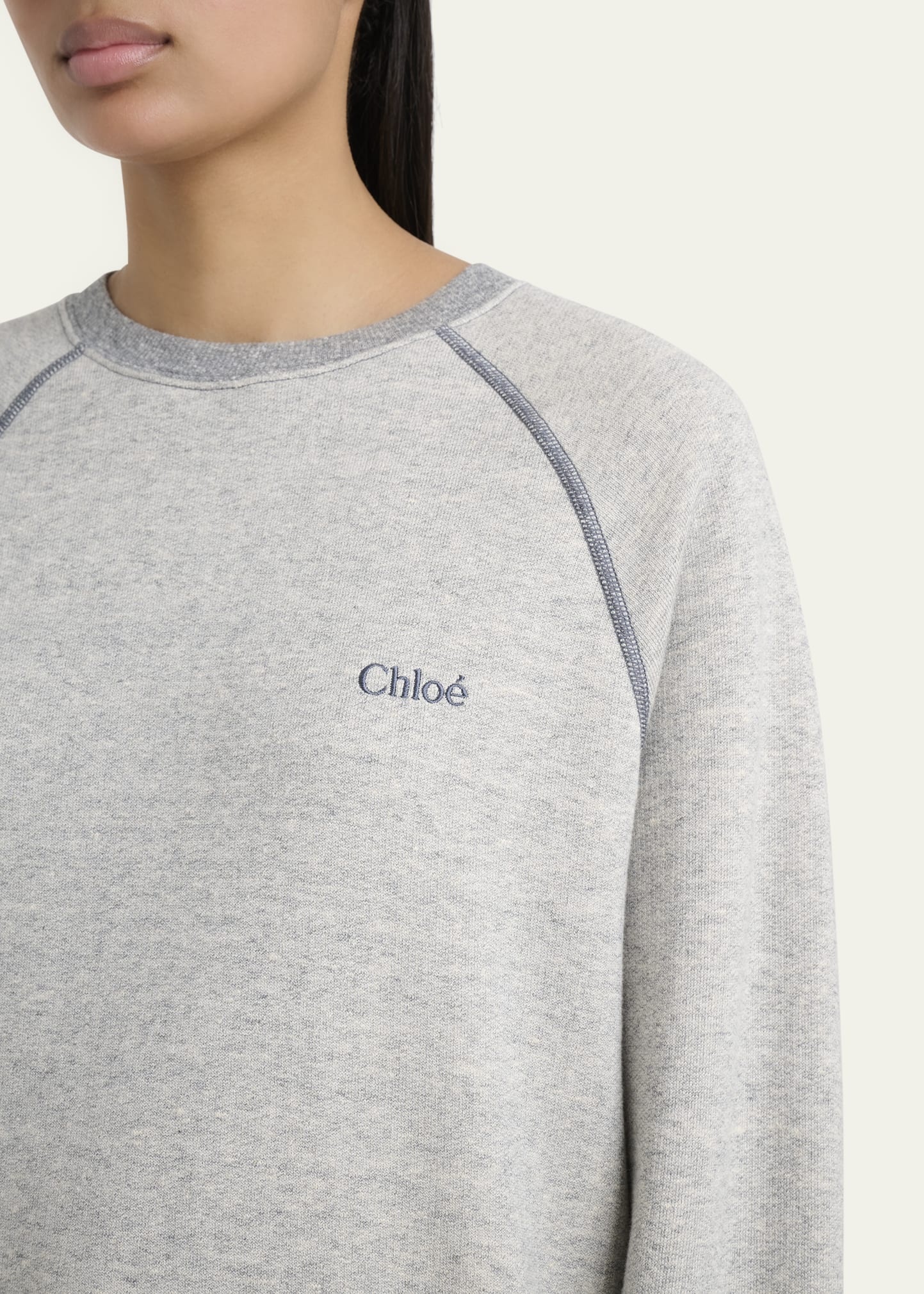 Chine Cotton Fleece Sweatshirt - 5