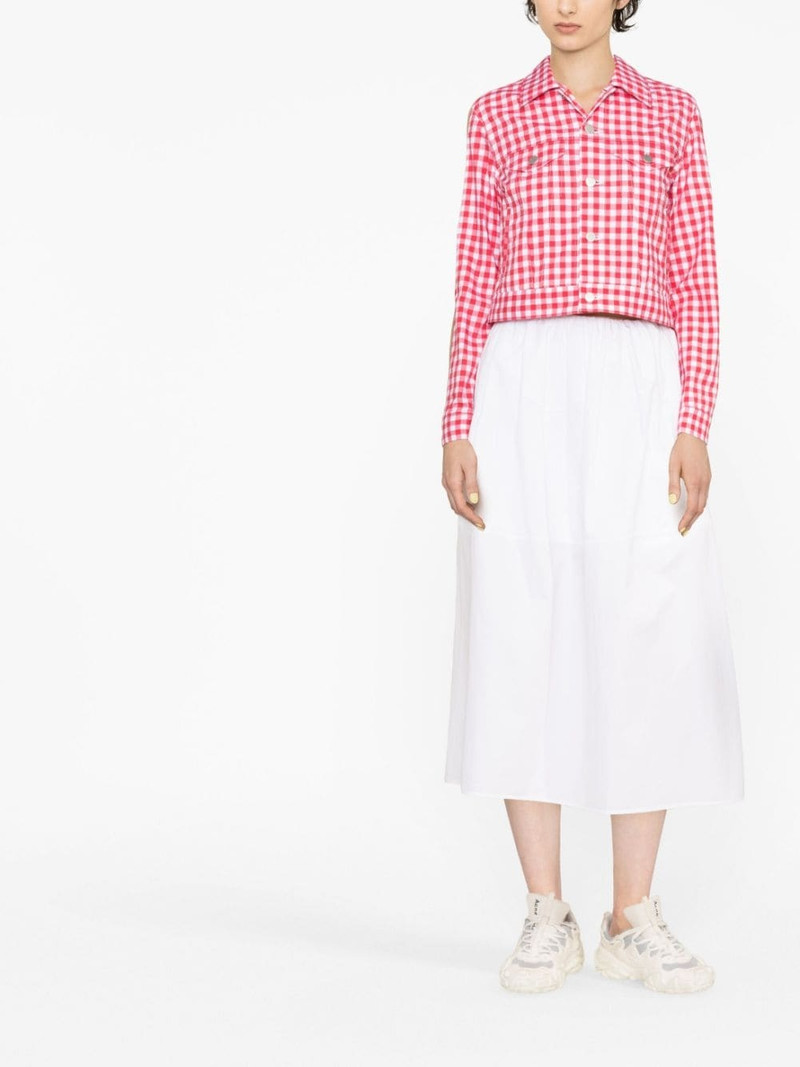 Comme des Garçons GIRL cropped gingham-check shirt jacket outlook
