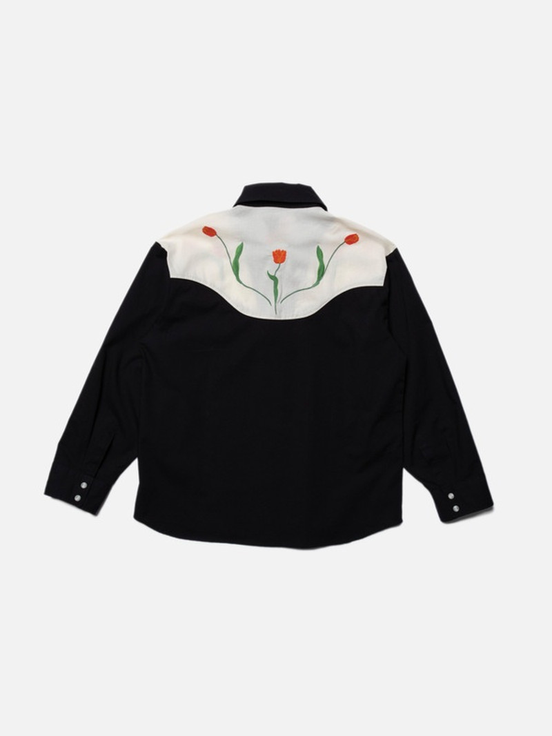 Daisy Western Cotton Shirt Black 4