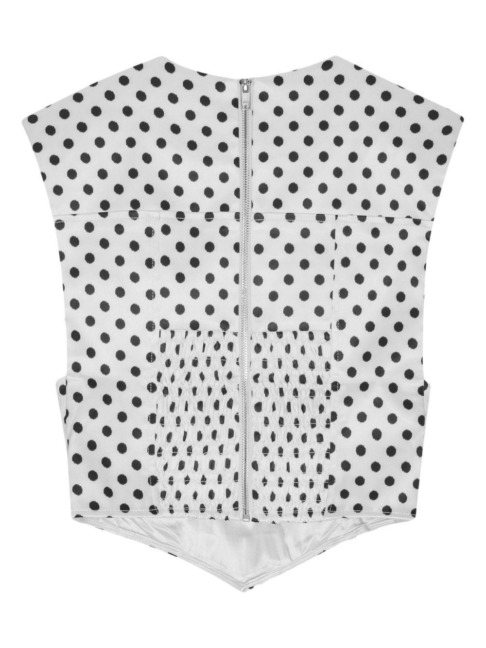 polka dot-print corset top - 6