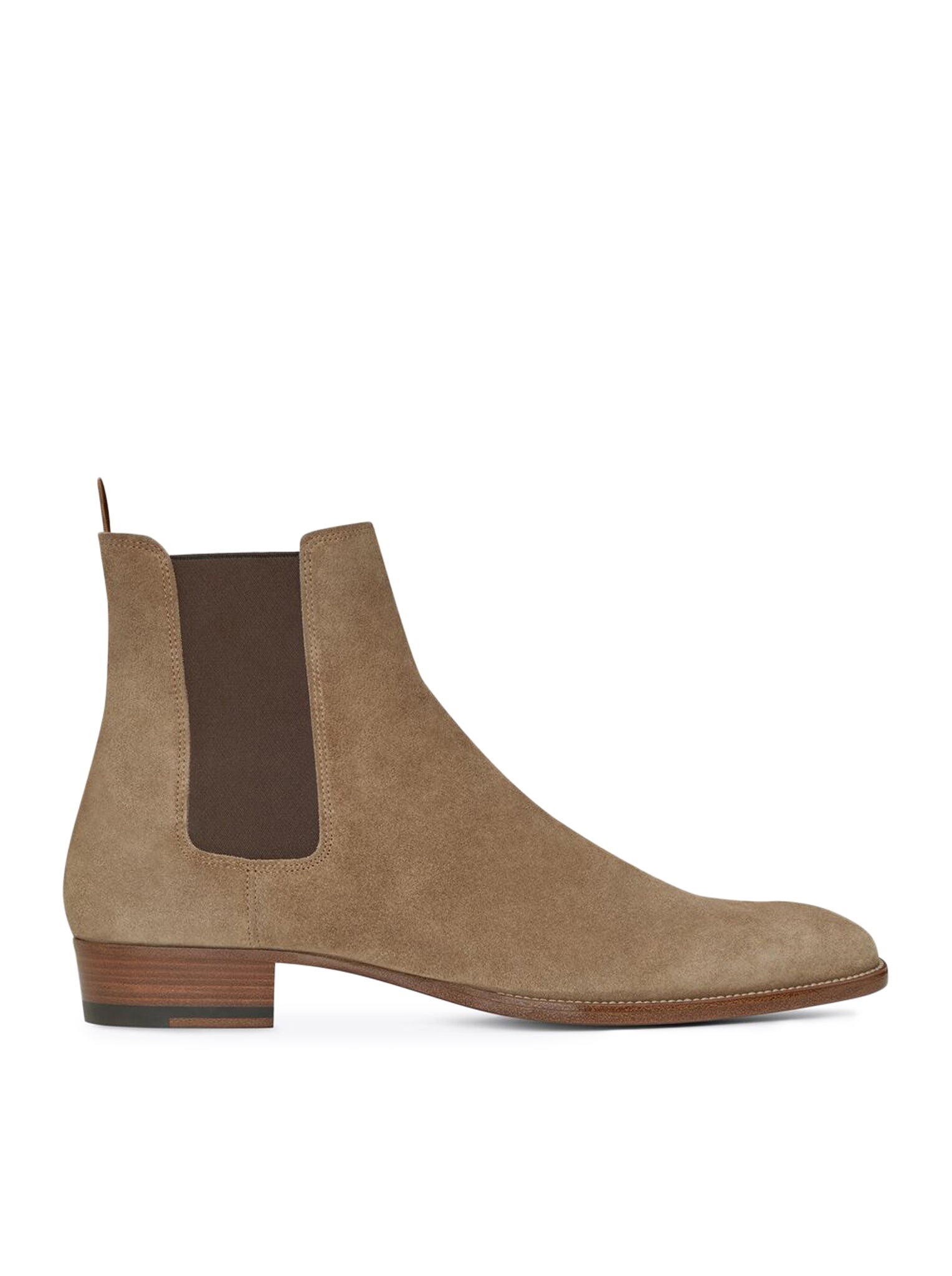 TOBACCO-COLORED WYATT 30 CHELSEA BOOTS IN SUEDE - 1