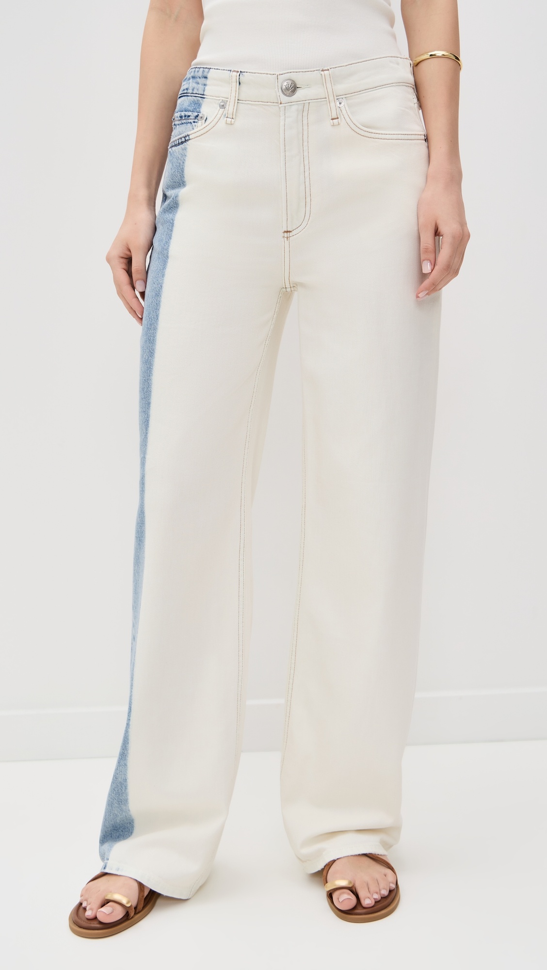 Featherweight Logan Mid-Rise Wide Leg Jeans - 6
