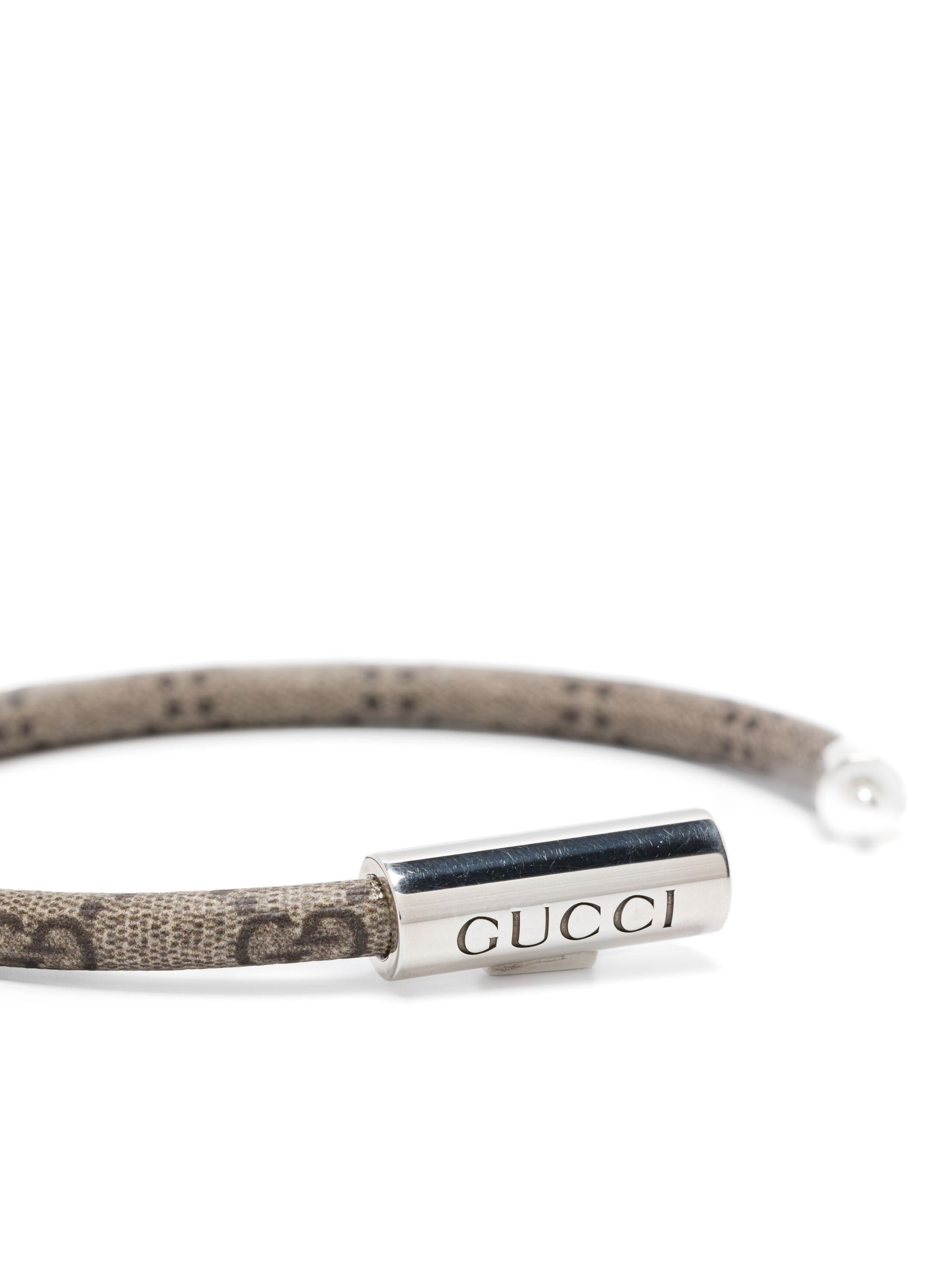 Logo-Engraved Leather Bracelet - 3