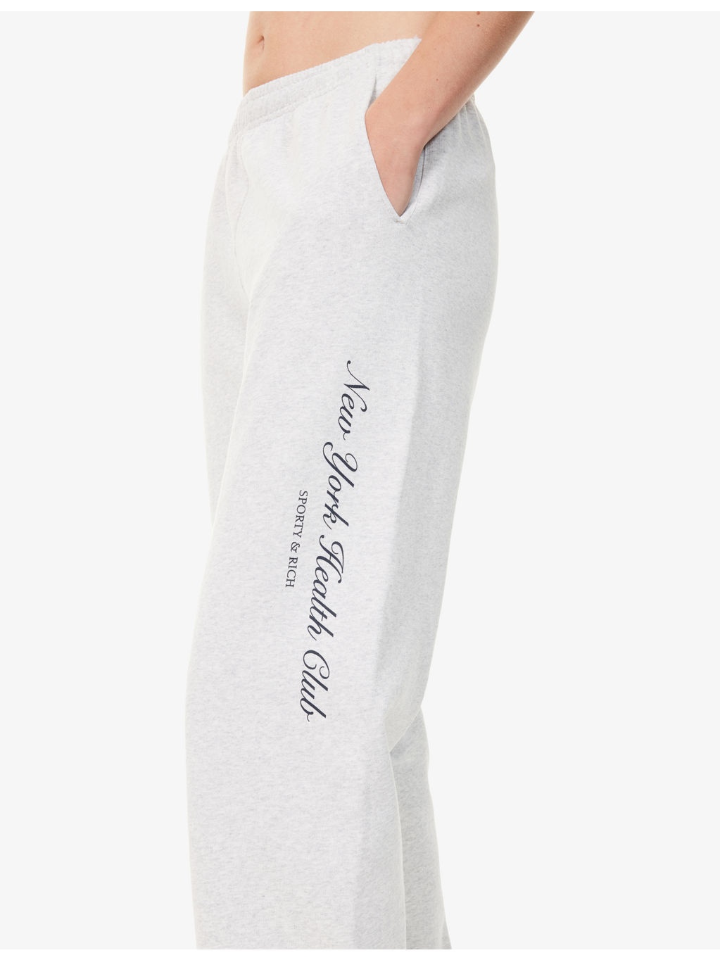 NY Health Club Logo-Print Cotton-Jersey Jogging Bottoms - 5
