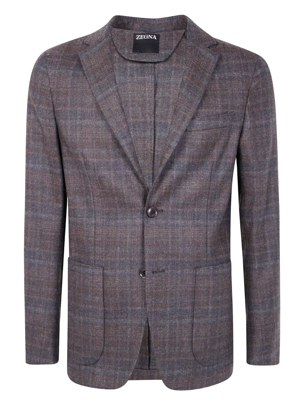 checked wool jacket - 1