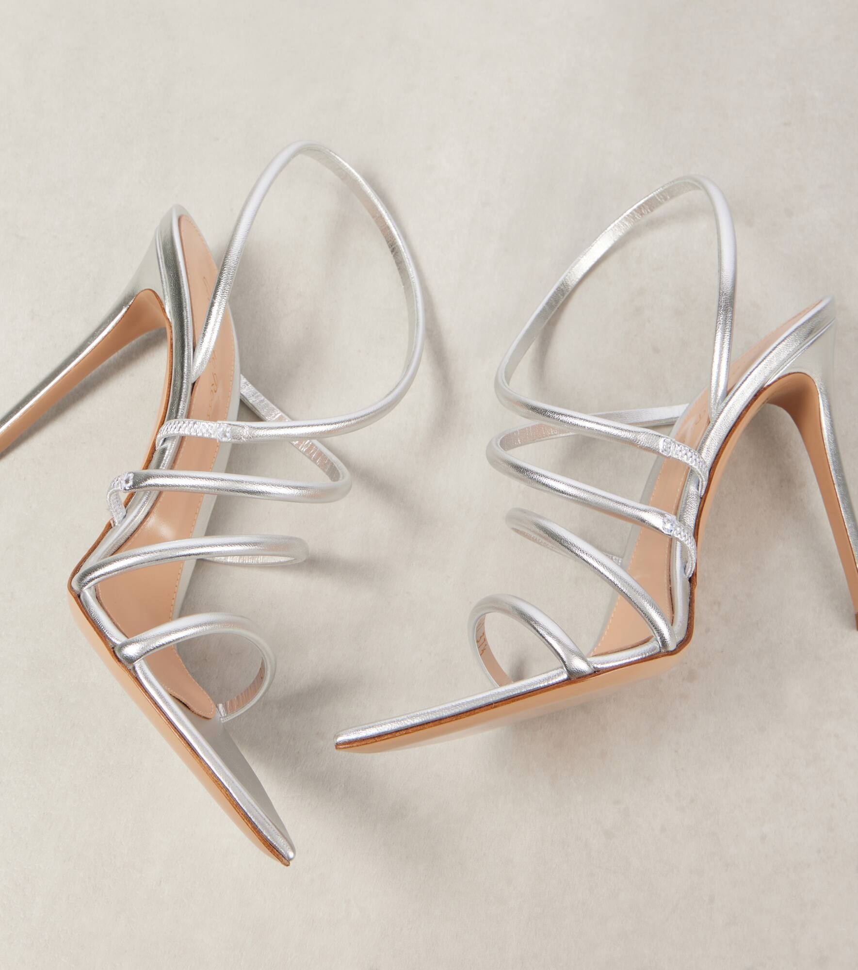 Ettie 105 metallic leather sandals - 5