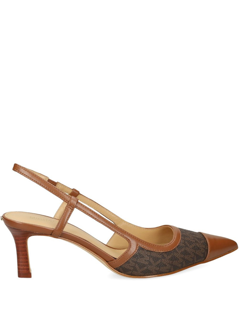 Alora monogram pointed pumps 1